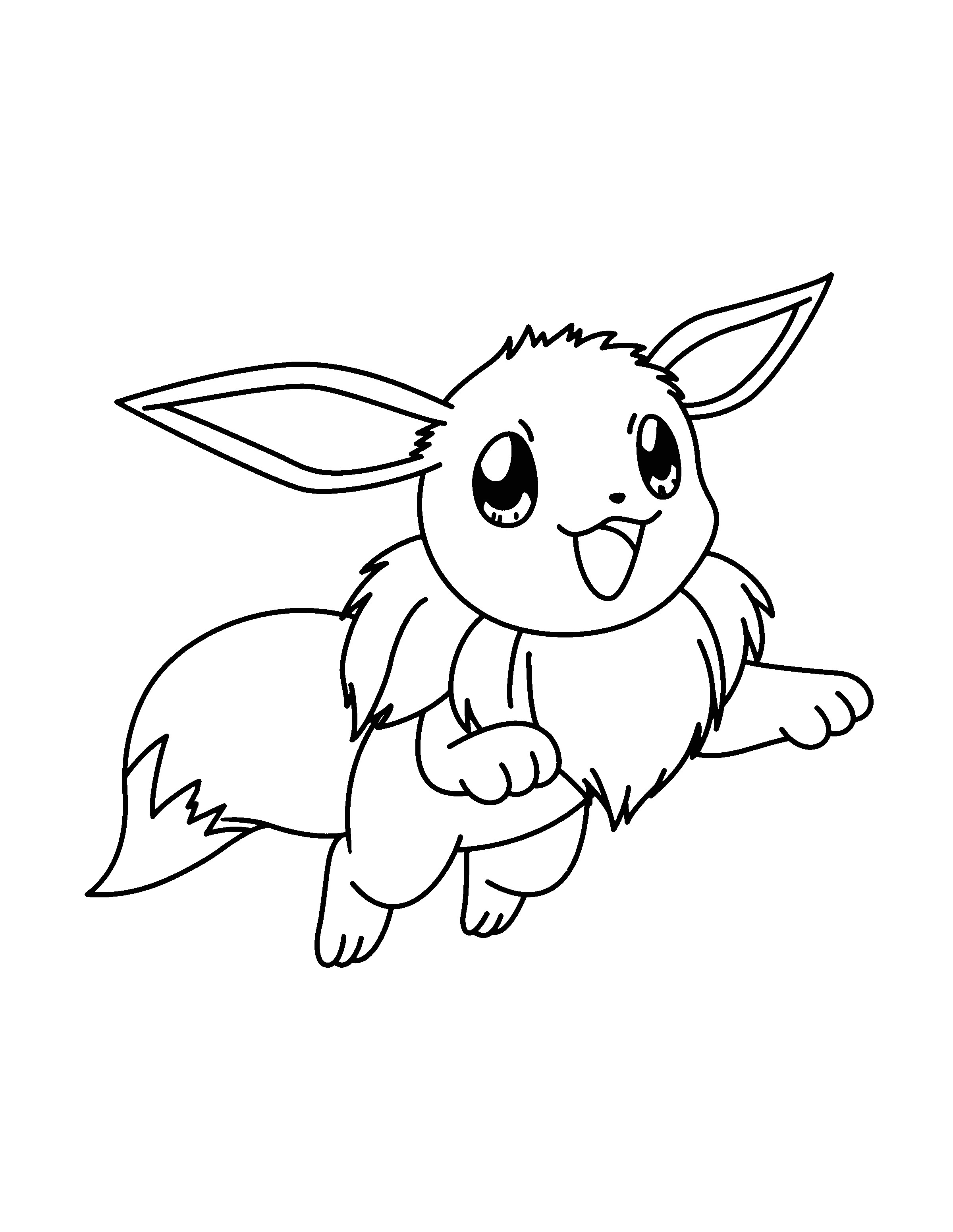 Coloriage Evoli Pokemon Coloriage Evoli Et Ses Evolution Free