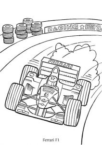 Coloriage formule 1 Ferrari Coloriage Voiture Ferrari F1