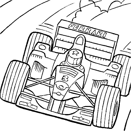 Coloriage formule 1 Ferrari Coloriages   Imprimer Ferrari Numéro