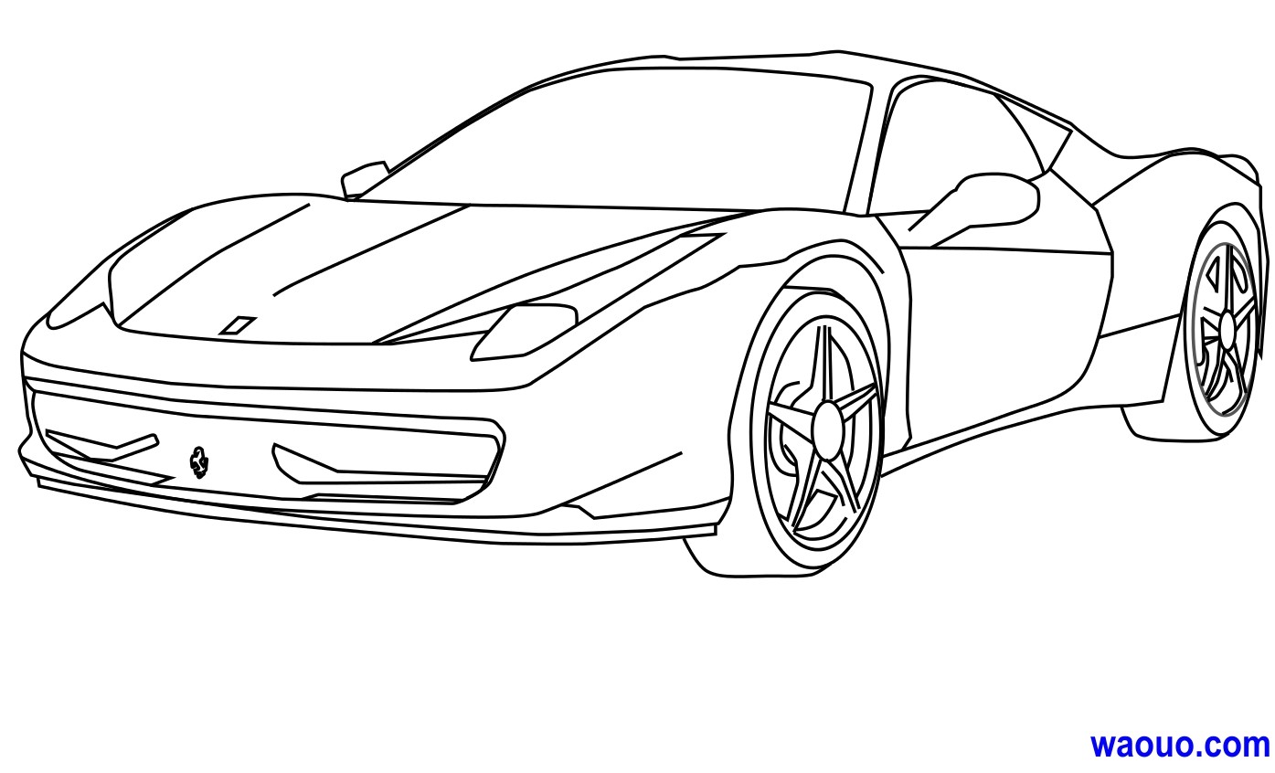 Coloriage formule 1 Gratuit Coloriage Ferrari Gratuit   Imprimer