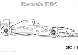 Coloriage formule 1 Lotus Coloriage Voiture De formule 1 Renault R31