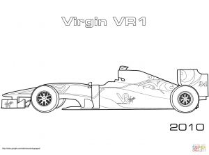 Coloriage formule 1 Lotus Coloriage Voiture De formule 1 Virgin Vr 01