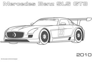 Coloriage formule 1 Mercedes Coloriage 2010 Mercedes Benz Sls Gt3