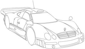 Coloriage formule 1 Mercedes Coloriage Mercedes Benz Clk Gtr