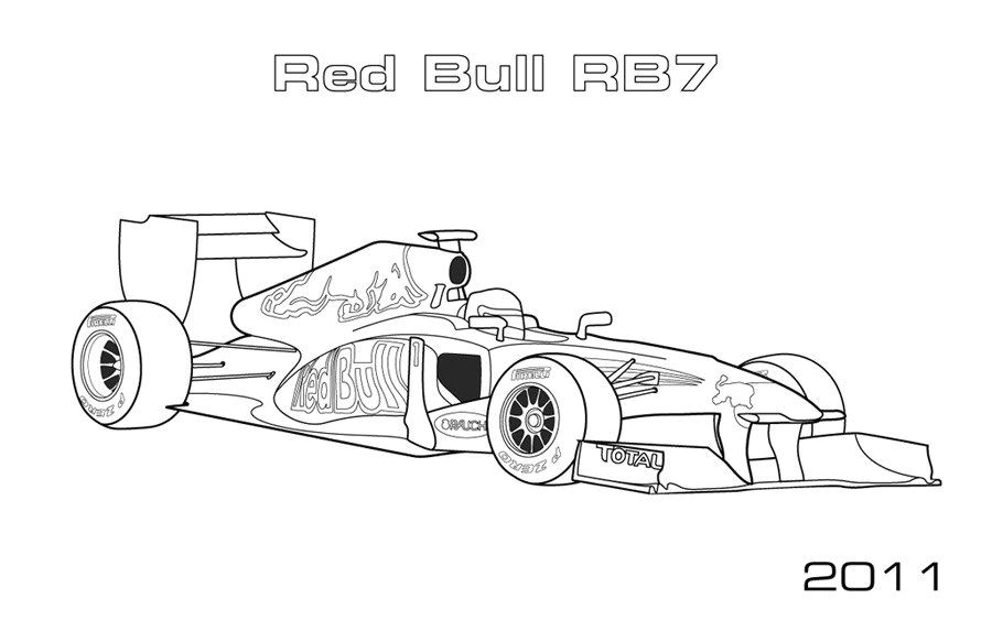 Coloriage formule 1 Mercedes formula 1 Para Colorear