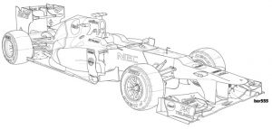 Coloriage formule 1 Mercedes Sauber C31 – Specifications