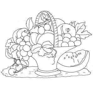 Coloriage Fruits D Automne Maternelle De Fruits A Imprimer Az Coloriage