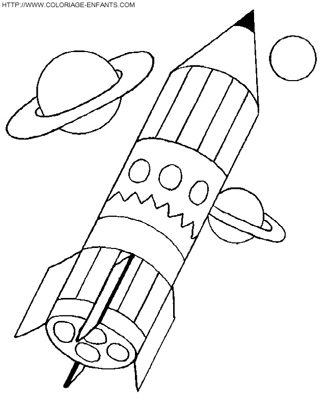 Coloriage Fusee Espace Coloriage Fusee Les Beaux Dessins De Transport   Imprimer Et