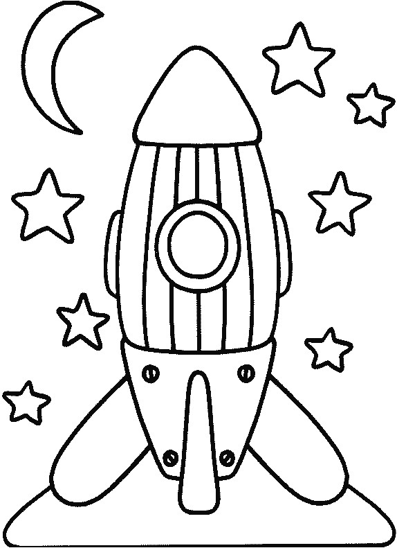 Coloriage Fusee Espace Dessins De Fusée   Colorier