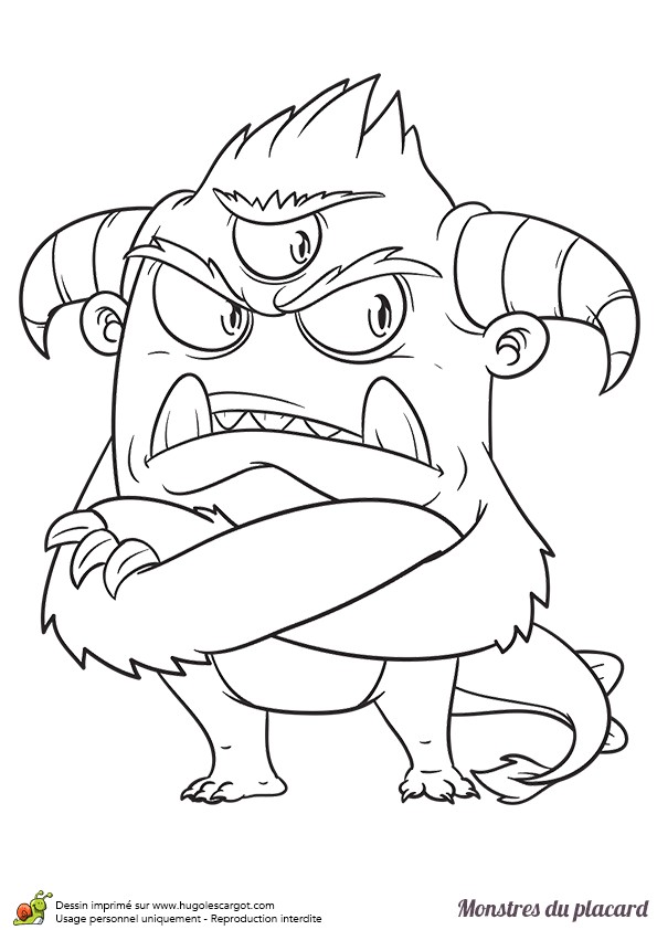 Coloriage Fusee Mario Coloriage D Un Petit Monstre De Placard   Trois Yeux