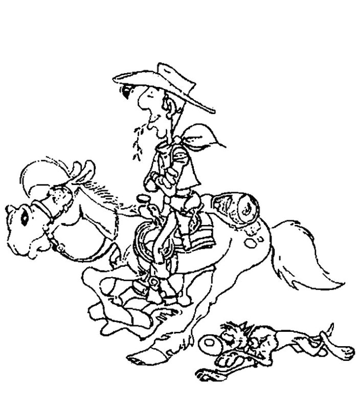 Coloriage Fusee Mario Dessins Gratuits   Colorier Coloriage Lucky Luke   Imprimer