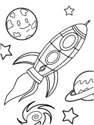 Coloriage Fusee Maternelle Coloriage Espace Fusee