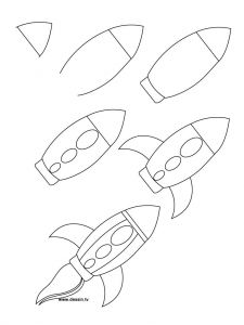 Coloriage Fusee Maternelle Dessin Fusée Dessiner Pinterest