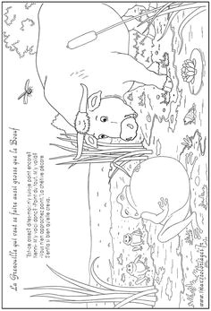 Coloriage Géant Carte Du Monde Imprimer Le Corbeau Et Le Renard De La Fontaine