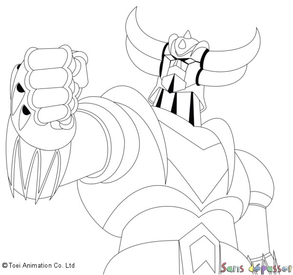 Coloriage Goldorak Colorier Coloriage Goldorak Prªt Au Bat Sans Dépasser