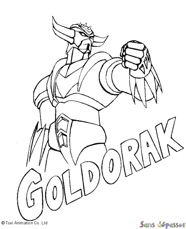 Coloriage Goldorak En Ligne Coloriage Goldorak Le Robot Sans Dépasser