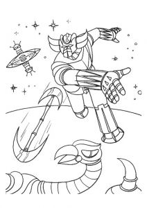 Coloriage Goldorak En Ligne Coloriage Robot Goldorak Sur Hugolescargot
