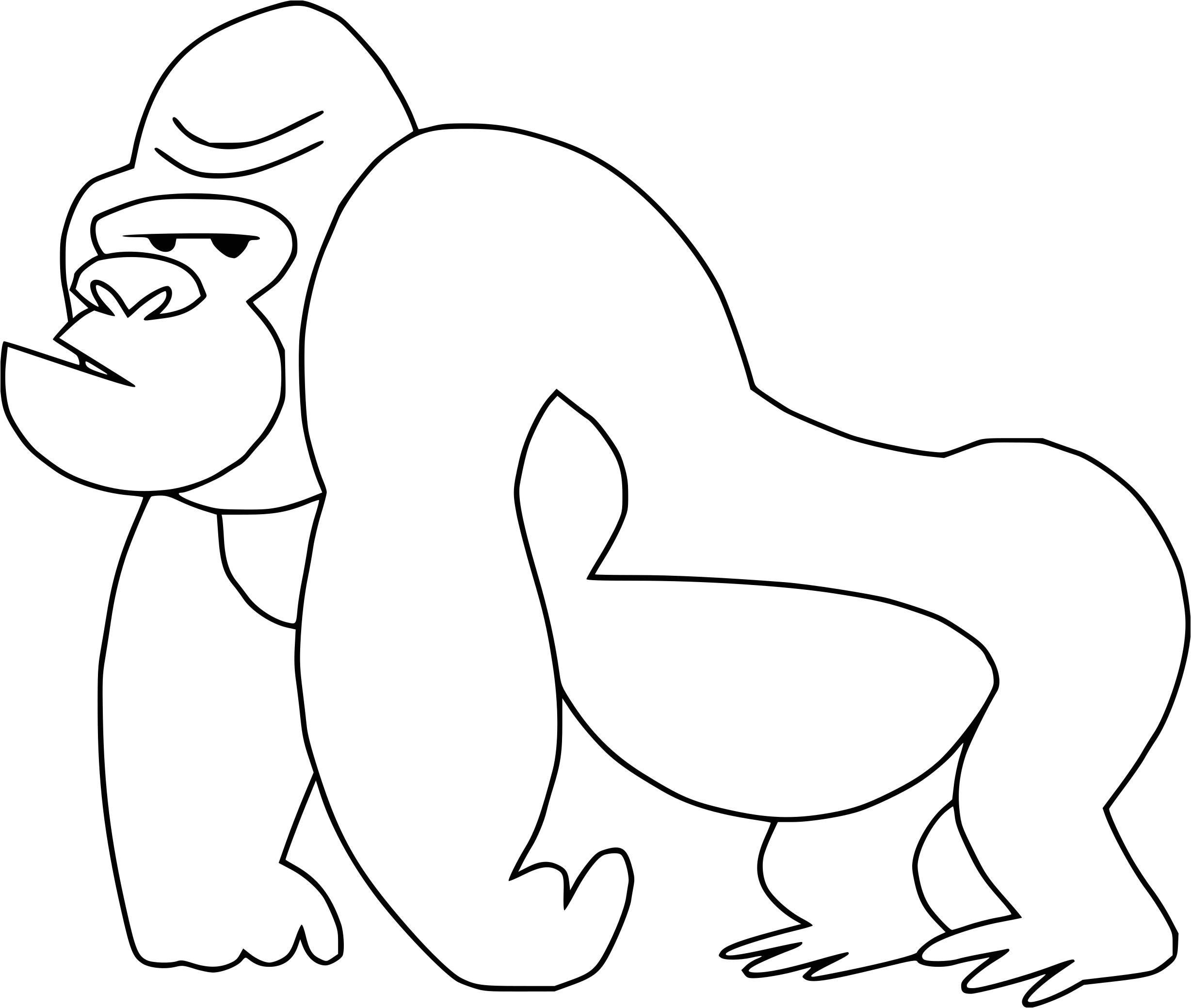 Coloriage Gorille A Imprimer Coloriage Gorille Et Dessin   Imprimer