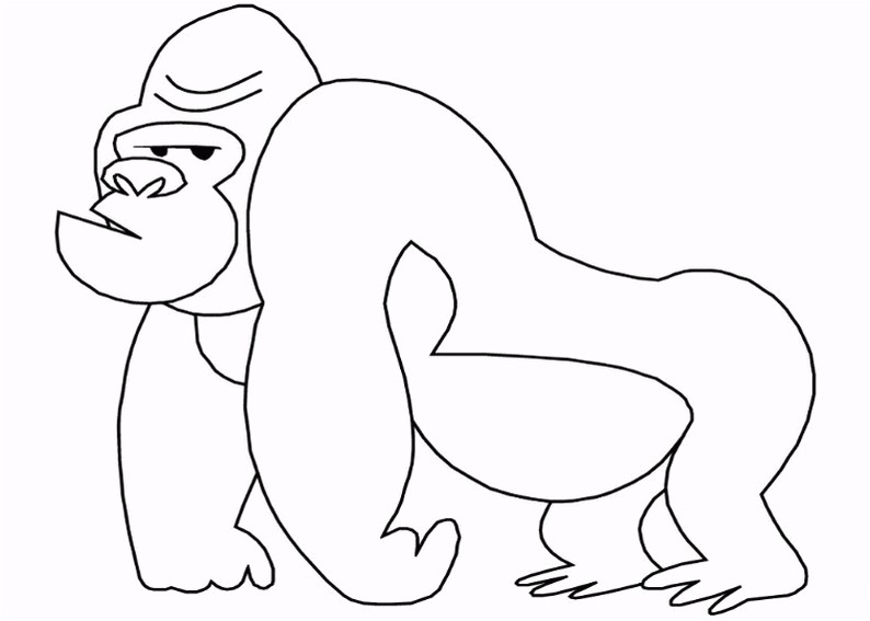 Coloriage Gorille A Imprimer Sélection De Coloriage Gorille   Imprimer Sur Laguerche Page 1