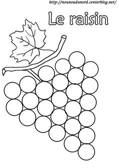 Coloriage Grappe De Raisin à Imprimer Free Dot Marker Printables Transporation Collection Dot Marker