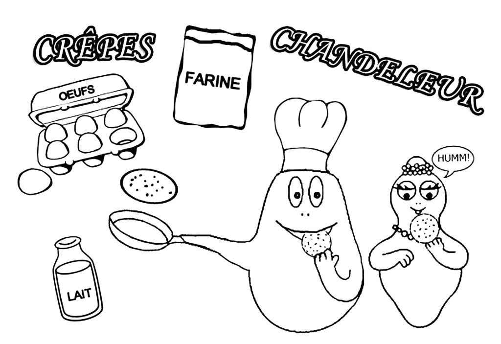 Coloriage Gratuit à Imprimer Chandeleur Coloriage Barbapapa Les Beaux Dessins De Dessin Animé   Imprimer
