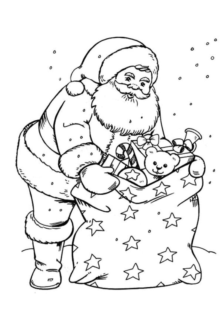 Coloriage Gratuit à Imprimer De Pere Noel Dessin Sapin De Noel Facile