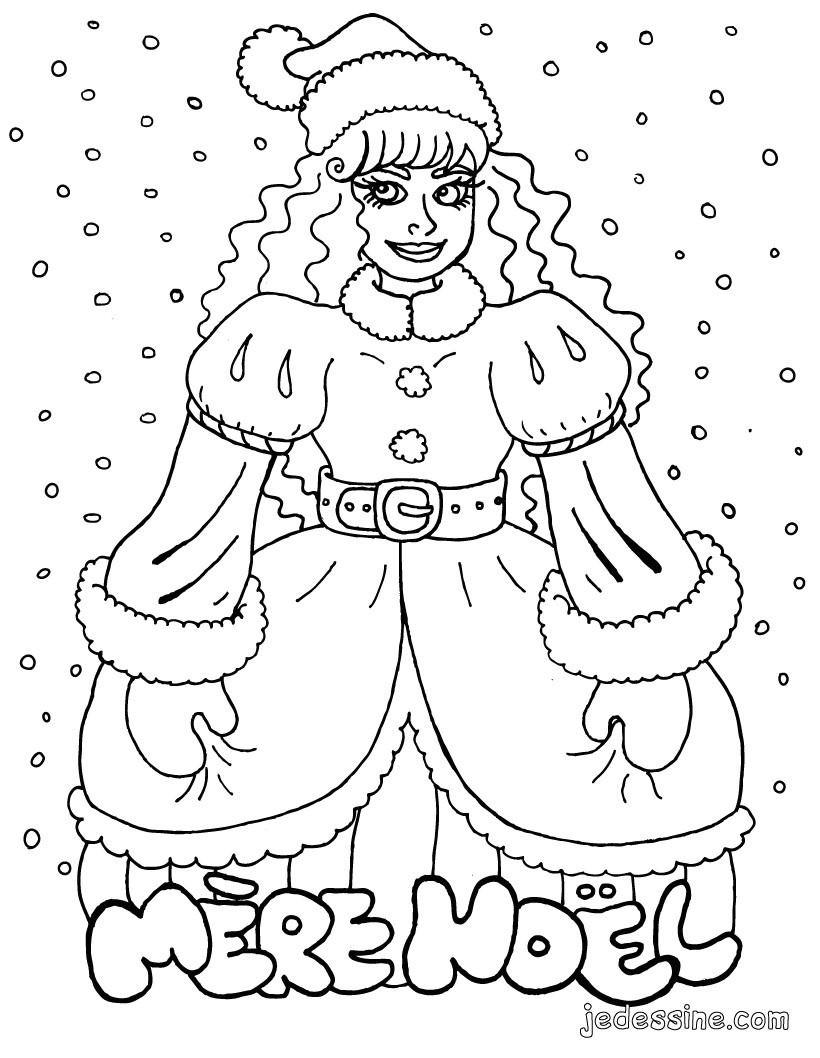 Coloriage Gratuit à Imprimer De Pere Noel S Lection De Dessins De Coloriage No L Imprimer Sur Page 6