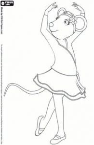 Coloriage Gratuit Angelina Ballerina Ballerina Coloring Page 231x300 Ballet Coloring Pages