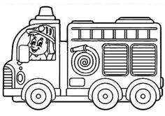 Coloriage Gratuit Camion Benne Camion De Pompier   Colorier Coloring Pinterest