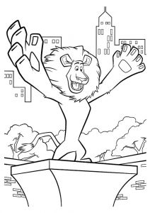 Coloriage Gratuit La Panthere Rose Coloriage Madagascar Alex Le Lion