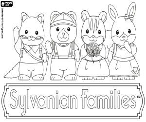 Coloriage Gratuit Sylvanian toys and Games Coloring Pages Printable Games