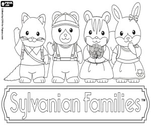 Coloriage Gratuit Sylvanian toys and Games Coloring Pages Printable Games