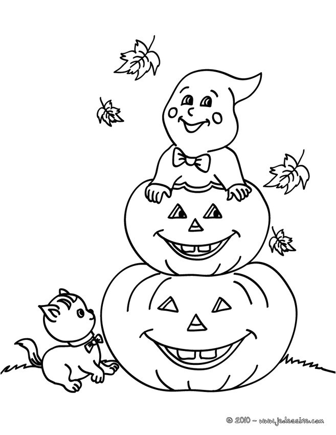 Coloriage Halloween à Imprimer Gratuit Citrouille Coloriage Fantome Halloween 36 Coloriages D Halloween Gratuits  