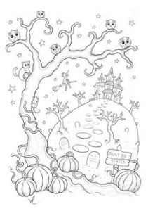 Coloriage Halloween Adulte A Imprimer Qui Fait Peur 25 Best Coloriages D Halloween Coloring Pages Images On Pinterest