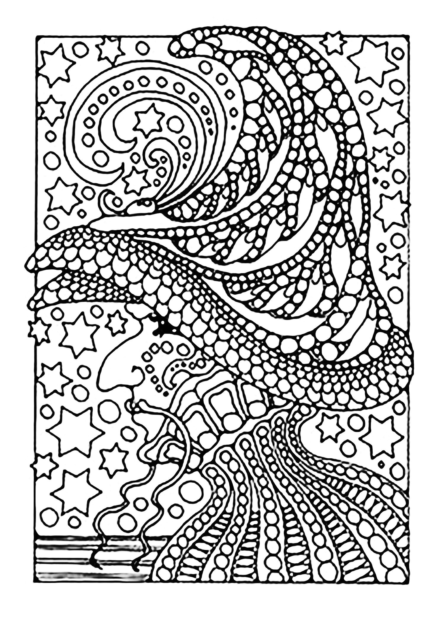 Coloriage Halloween Adulte A Scary Witch Color All these Stars From the Gallery events