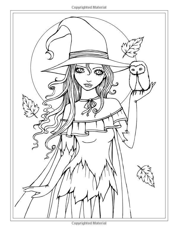 Coloriage Halloween Pour Adulte Autumn Fantasy Coloring Book Halloween Witches Vampires and