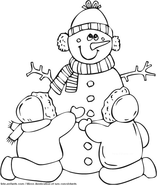 Coloriage Hiver Pour Maternelle Coloriage Hiver