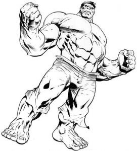 Coloriage Hulk à Imprimer Gratuit 35 Desenhos De Super Herois Para Colorir Em Casa