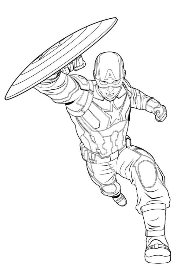 Coloriage Hulk Avengers à Imprimer Captain America Marvel Avengers Coloring Page