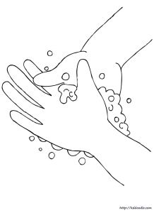 Coloriage Hygiène Corporelle No More Spreading Germs Coloring Pages for Kids