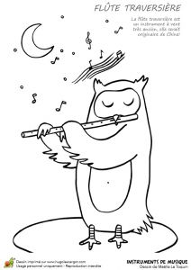 Coloriage Instrument De Musique. Hugolescargot Dessin Colorier Instrument De Musique Typique La Flute Traversi¨re