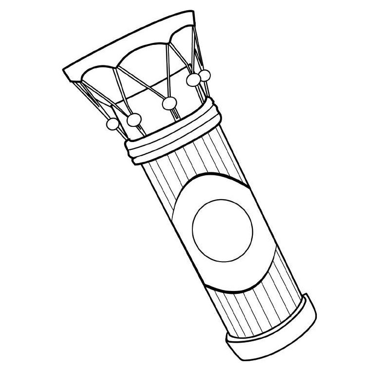 Coloriage Instrument De Musique Rigolo Coloriage Instrument De Musique Africain