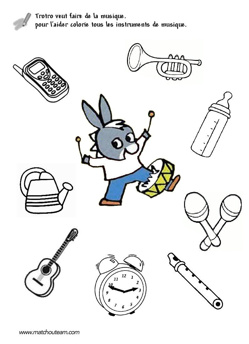 Coloriage Instrument De Musique Rigolo Ma Tchou Team
