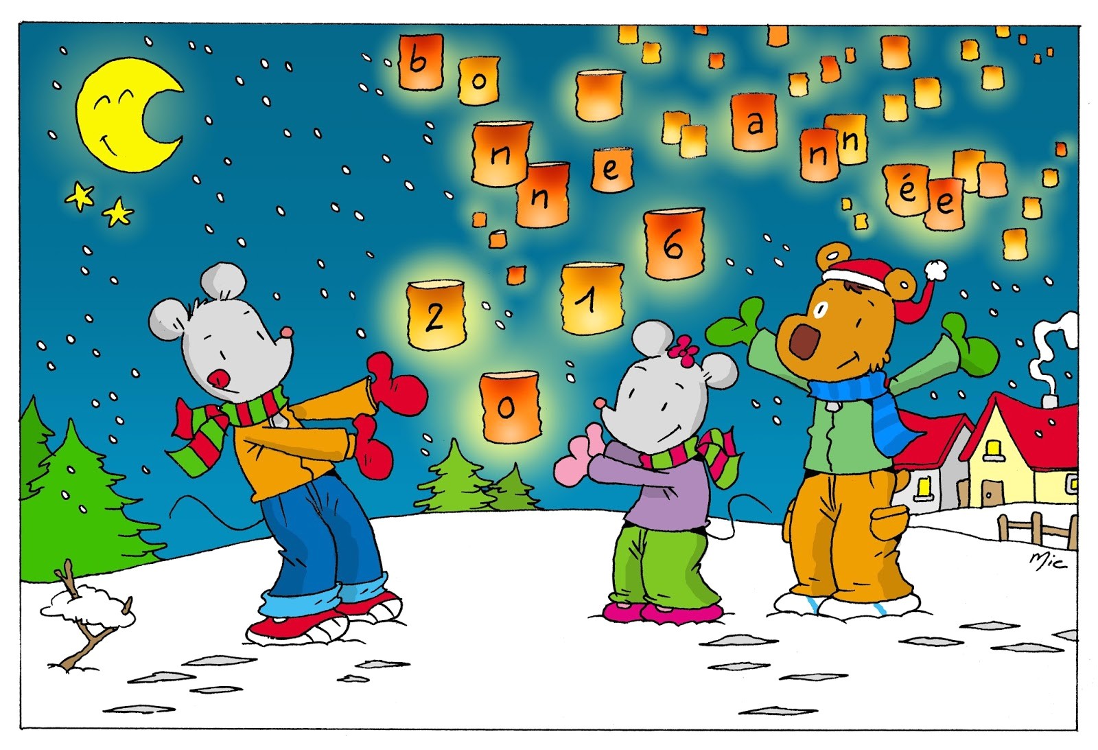 Coloriage Janvier Bonne Année En Classe Avec Ludo Janvier 2016