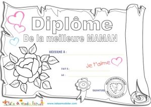 Coloriage Joyeux Anniversaire Maman Diplome Maman Pour Le Meilleur Et Pour Le Reste Maison Design Apsip