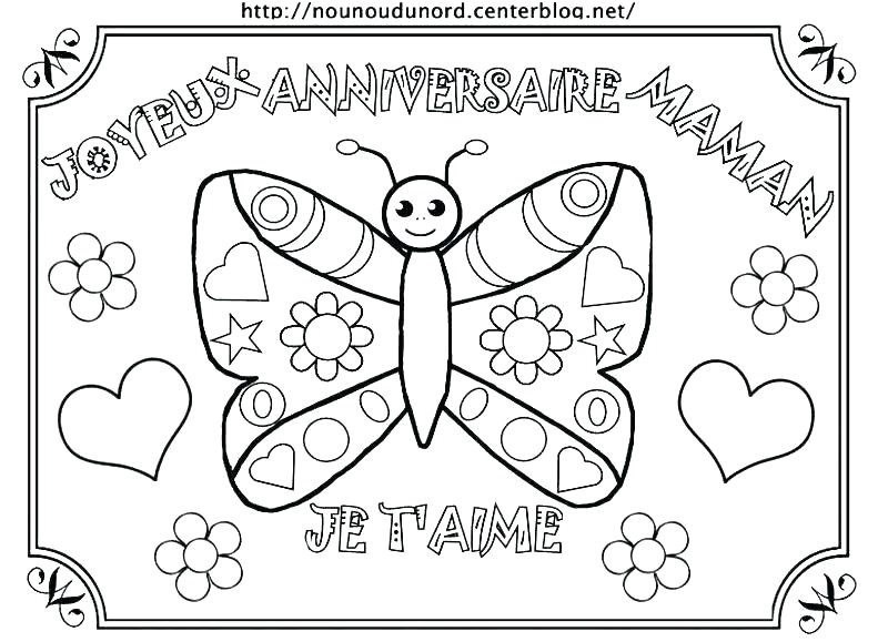 Coloriage Joyeux Anniversaire Maman Gratuit Coloriage De Joyeux Anniversaire Signe Image Vectorielle Coloriage