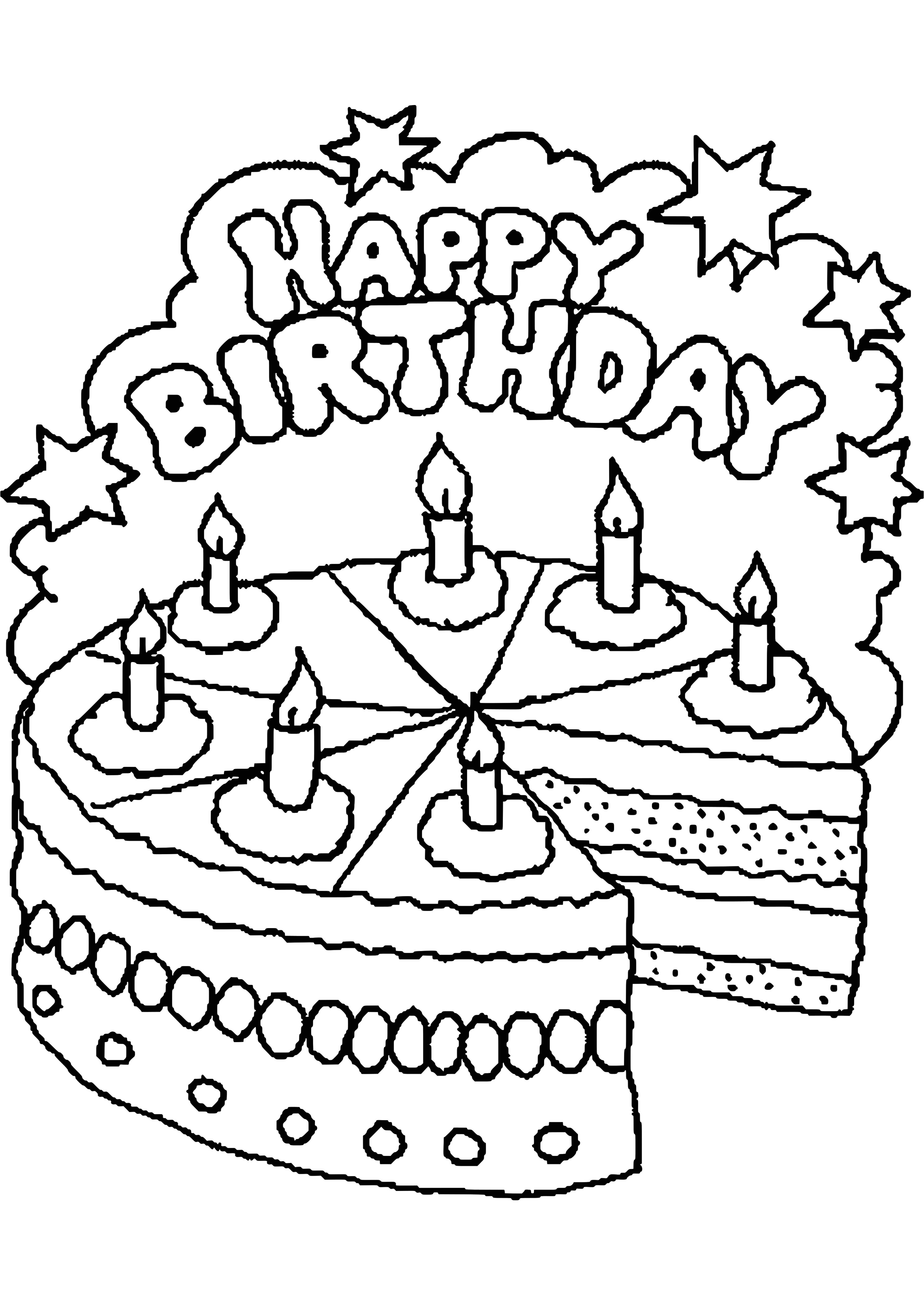 Coloriage Joyeux Anniversaire Papa Gratuit Coloriage Anniversaire A Imprimer Coloriage Titi Anniversaire A