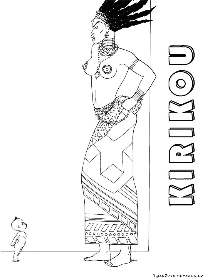 Coloriage Kirikou Et La sorciere Coloriage Kirikou Et La sorciere