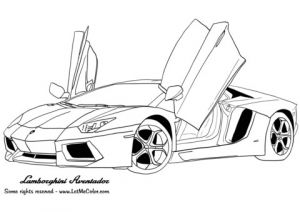 Coloriage Lamborghini Gratuit Coloriage Lamborghini Aventador