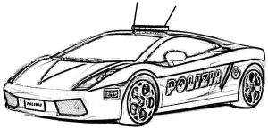 Coloriage Lamborghini Police Coloring Police Car Coloring Pages S P with Police Car